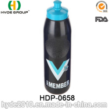 Botellas de agua plásticas libres al aire libre del deporte de 2017 BPA, botella de agua corriente plástica del PE (HDP-0658)